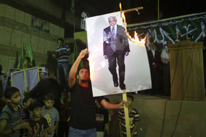 Proteste gegen Palästinenserpräsident Abbas im Gazastreifen