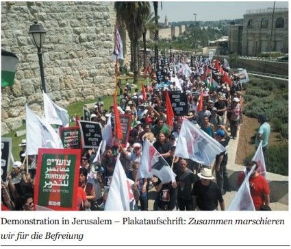 Demoin Jerusalem gegen israelische Rassismus und Vertreibung