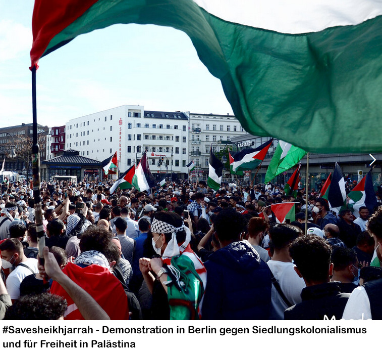 Demonstration in Berlin: #savesheikhjarrah, Mai 2021