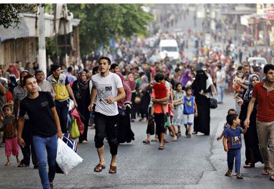 Flucht in Gaza