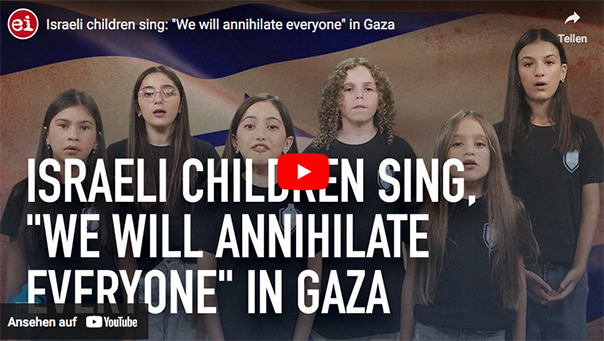Israelische Kinder singen wir eliminieren alle