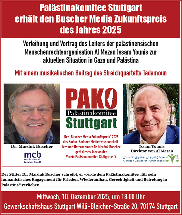 Pako erhält Buscher Preis