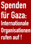 Spendenaufruf für Gaza